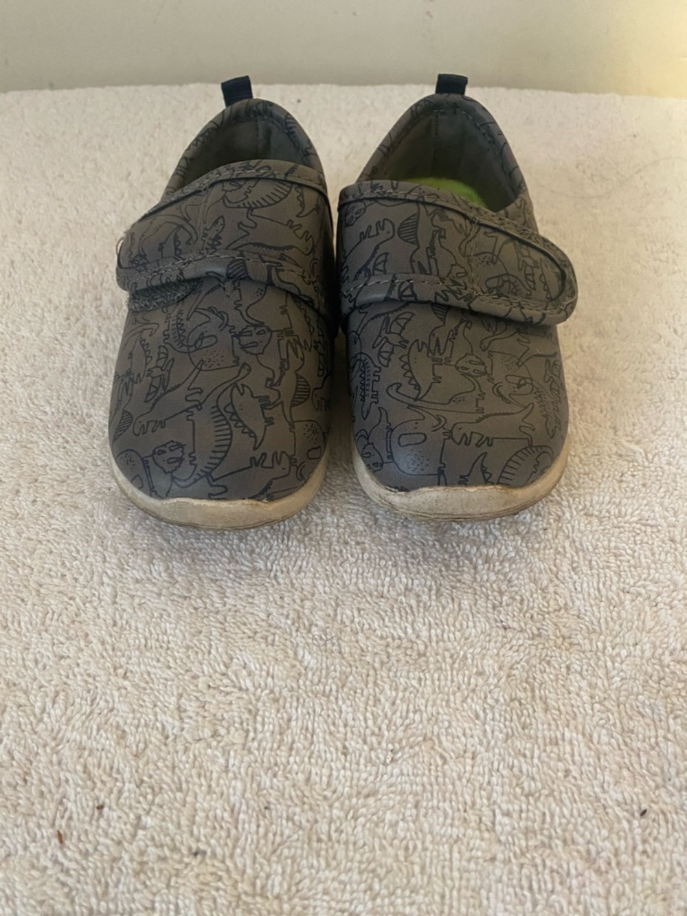 Carter's Gray Dinosaur Hook & Loop Toddler Sneakers